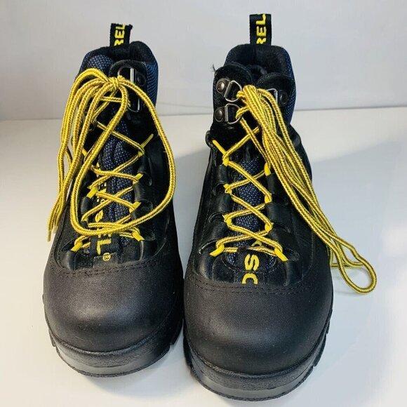 Vintage Sorel Boots Steel Toe Winter Lace Up Insulated Size 6  Blue Black Unisex - Picture 2 of 9